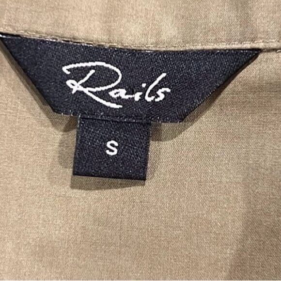 Rails ivy moss long sleeve tiered, mini shirt dress size small - Picture 8 of 11